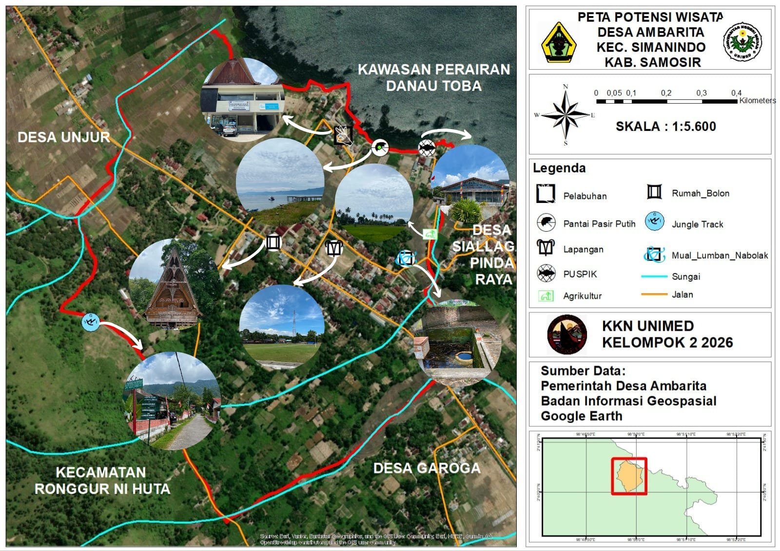 Peta Potensi Wisata Desa Ambarita